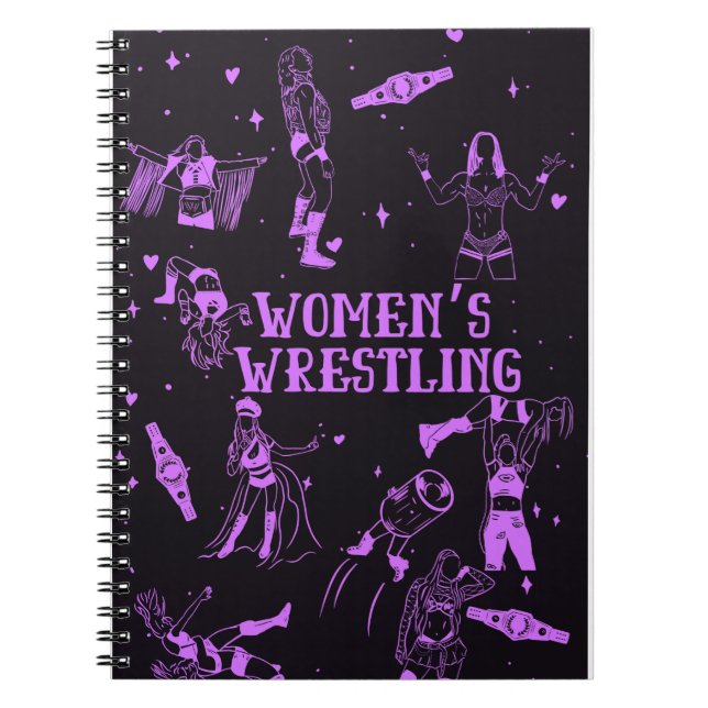 Caderno Espiral Women's Wrestling Fan Notebook Journal (Frente)
