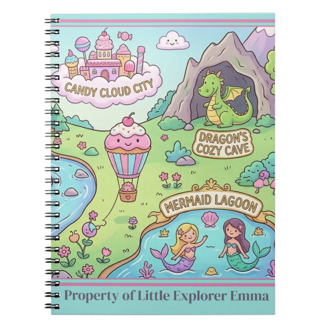 Caderno Espiral Wonder-Map para Pequenos Explorado (Frente)