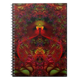 Caderno Espiral Wonderland Abstrato Psychedelic Fractal