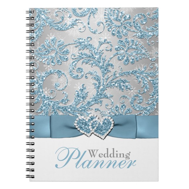 Caderno Espiral Wonderland de inverno, Notebook de casamento unido (Frente)