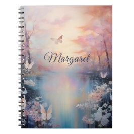 Caderno Espiral Wonderland Lake & Butterflies Personalized