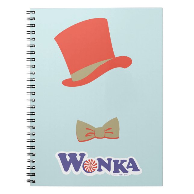 Caderno Espiral Wonka Top Hat e Arco Tie (Frente)