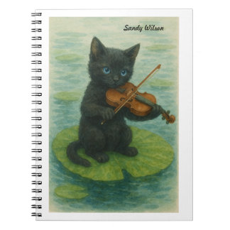 Caderno Espiral Wonky Zoo Black Kitty Spiral Photo Notebook