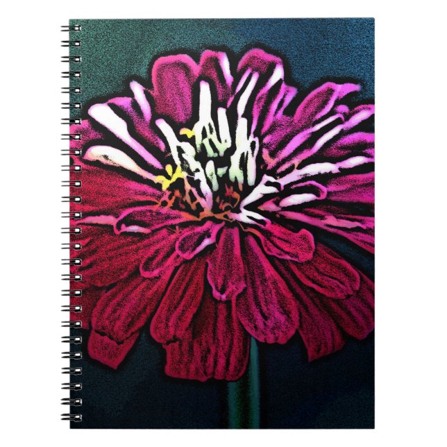Caderno Espiral Woodcut Zinnia (Frente)