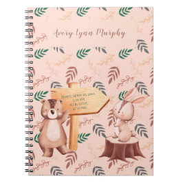 Caderno Espiral Woodland BABY RECORD book, baby notes