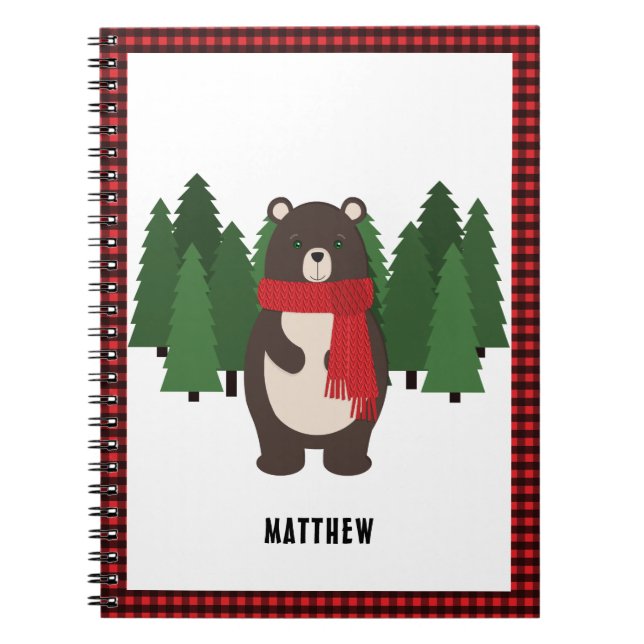 Caderno Espiral Woodsy Bear (Frente)