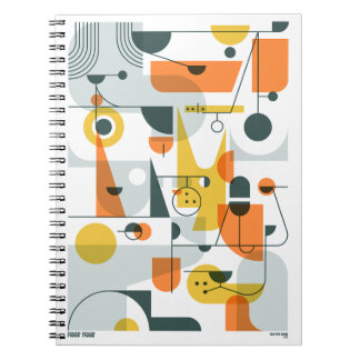 Caderno Espiral Woof! Notebook Abstrato Doggo
