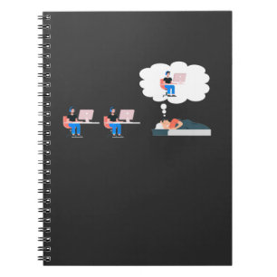 Caderno Espiral Workaholic do Programmer Life IT Computer Scientis