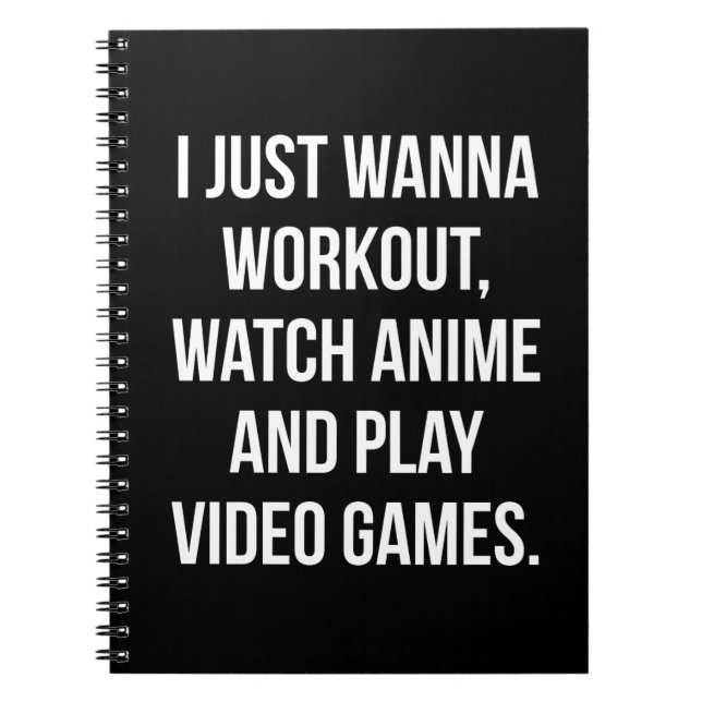 Caderno Espiral Workout, Assista Anime, Toque Videos games - Engra (Frente)