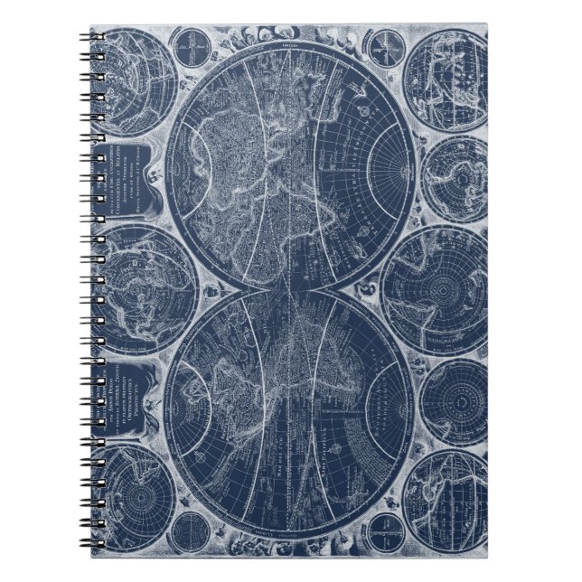 Caderno Espiral World Globals Blueprint (Frente)