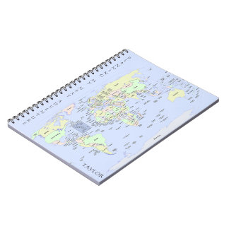 Caderno Espiral World Map - Planning My Next Adventure - Custom