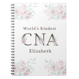 Caderno Espiral World’s Kindest CNA Floral