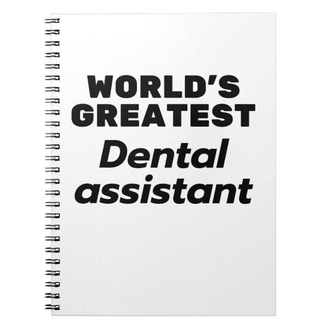 Caderno Espiral World's greatest Dental Assistant (Frente)