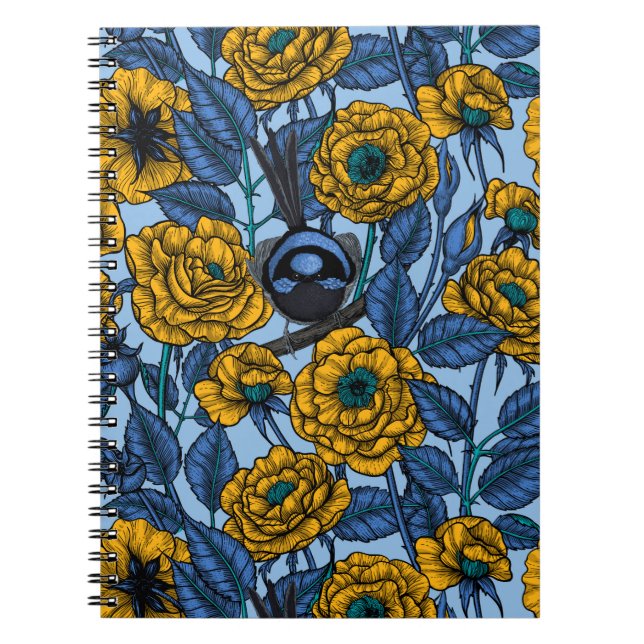 Caderno Espiral Wren nos rosas (Frente)