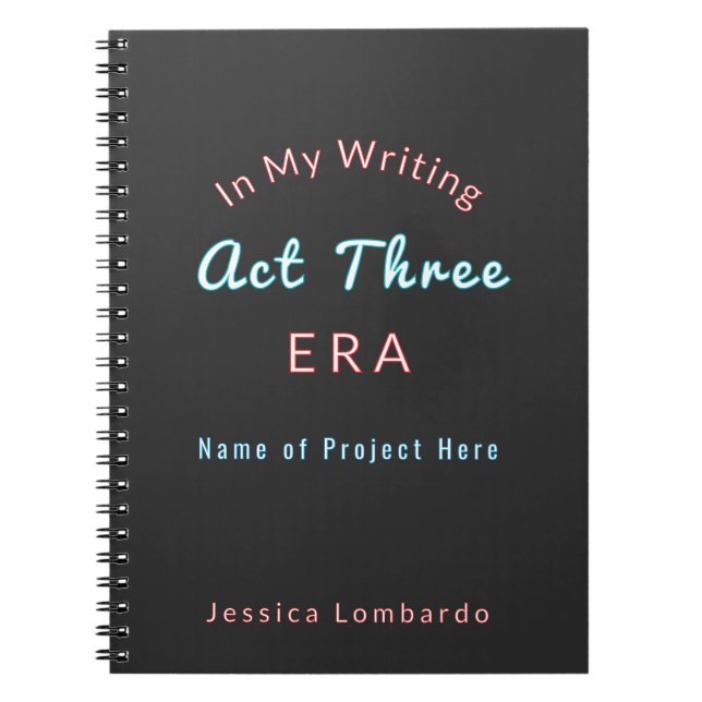 Caderno Espiral Writer Act Three Personalizado (Frente)