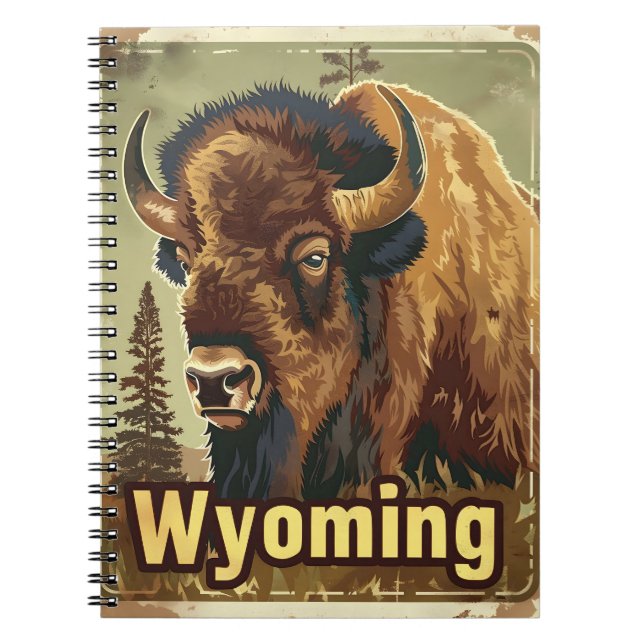 Caderno Espiral Wyoming American Bison (Frente)