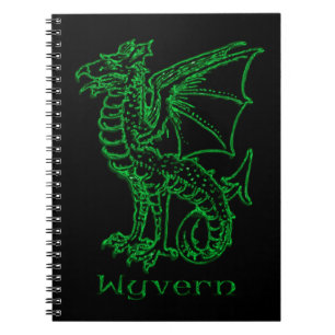 Caderno Espiral Wyvern medieval da heráldica