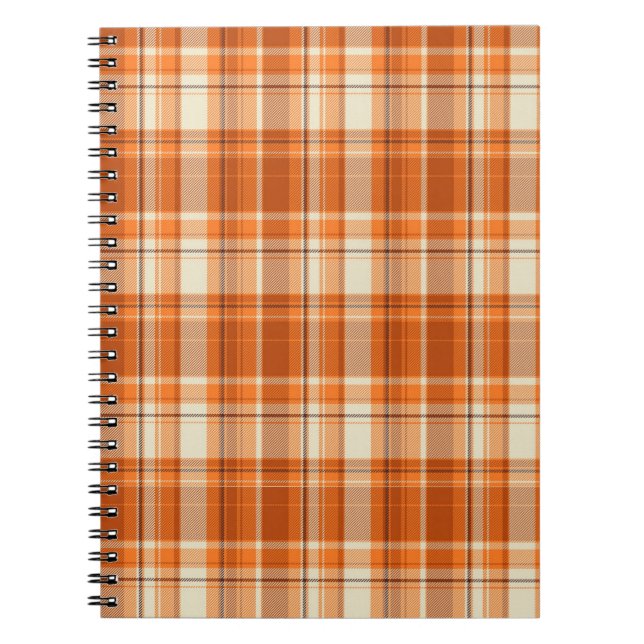 Caderno Espiral Xadrez alaranjada (Frente)