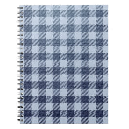 Caderno Espiral Xadrez azul