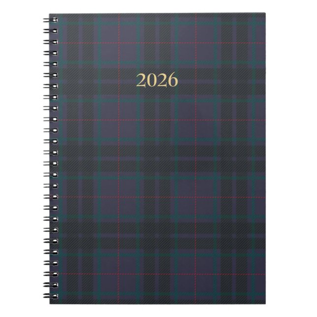Caderno Espiral Xadrez Azul Baritona (Frente)