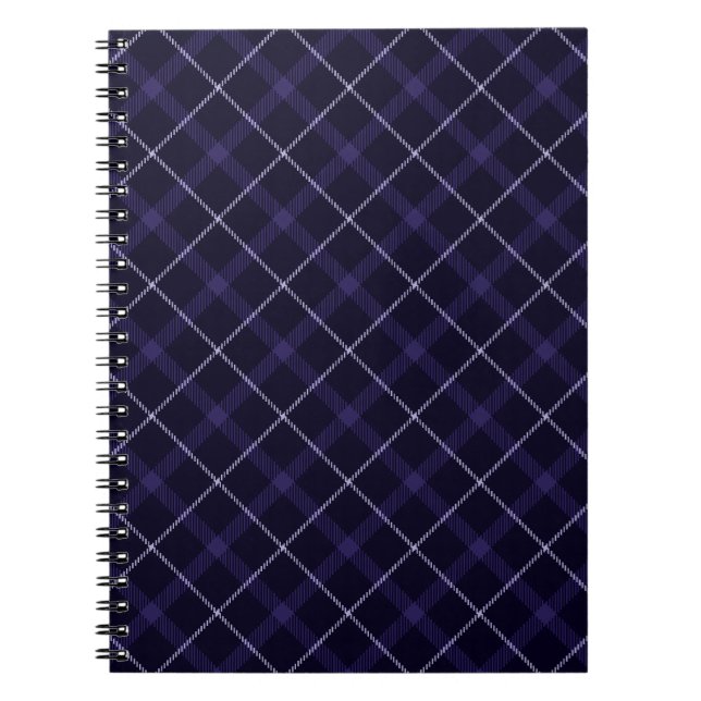 Caderno Espiral Xadrez Azul / Tartã (Frente)
