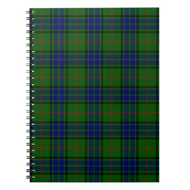 Caderno Espiral Xadrez azul-tartan Lauder (Frente)
