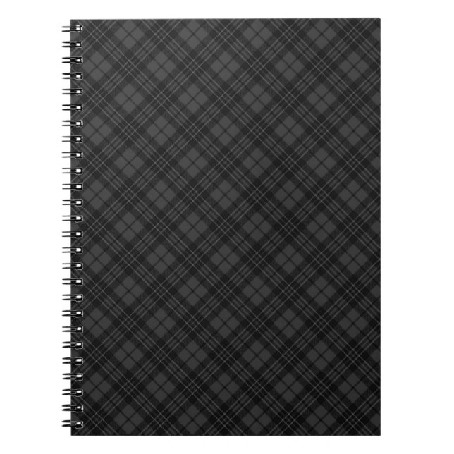 Caderno Espiral Xadrez branca-negra durante o inverno (Frente)