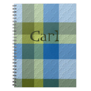 Caderno Espiral Xadrez Decorativo