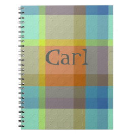 Caderno Espiral Xadrez Decorativo