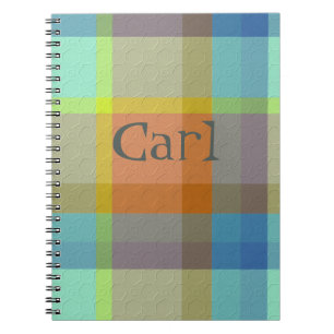 Caderno Espiral Xadrez Decorativo