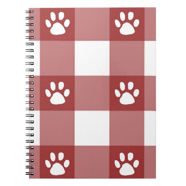 Caderno Espiral Xadrez e patas (Frente)