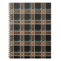 Caderno Espiral Xadrez Escocês Academia Sombria