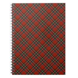 Caderno Espiral Xadrez escocesa Red and Blue Royal Stewart