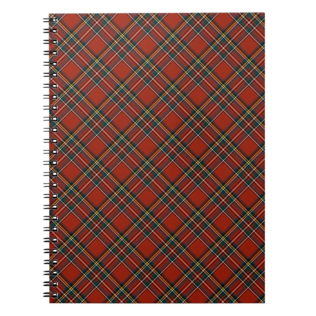 Caderno Espiral Xadrez escocesa Red and Blue Royal Stewart (Frente)