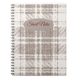 Caderno Espiral Xadrez Marrom: Notas Curtas