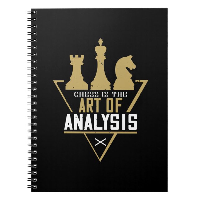 Caderno Espiral Xadrez - O Xadrez É A Arte Da Análise (Frente)