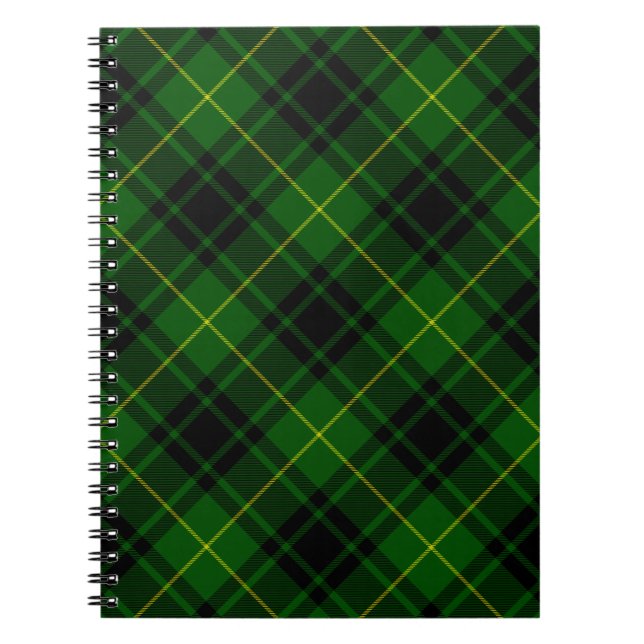Caderno Espiral Xadrez verde MacArthur tartan (Frente)