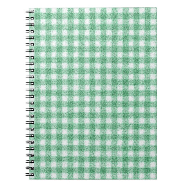 Caderno Espiral Xadrez Verde Menta Infantil  (Frente)