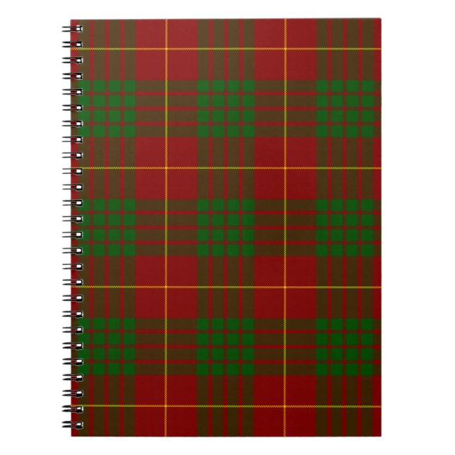 Caderno Espiral Xadrez verde-tartan (Frente)