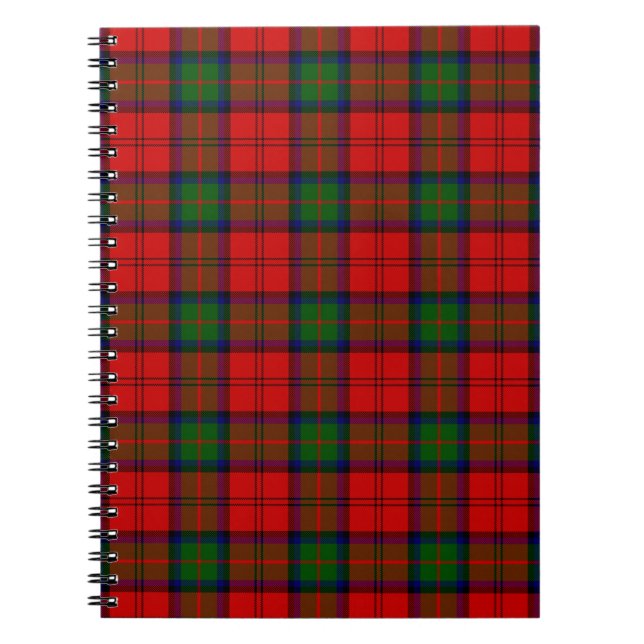 Caderno Espiral Xadrez verde tartan tartan (Frente)