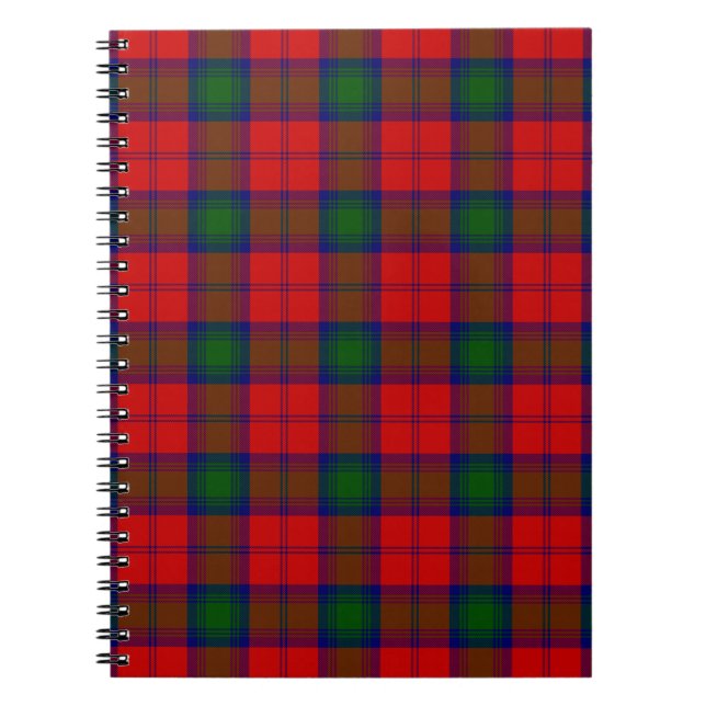 Caderno Espiral Xadrez verde-vermelha Lindsay tartan (Frente)
