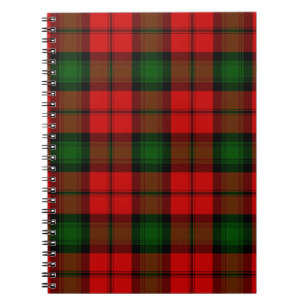 Caderno Espiral Xadrez vermelho e verde tartan Kerr