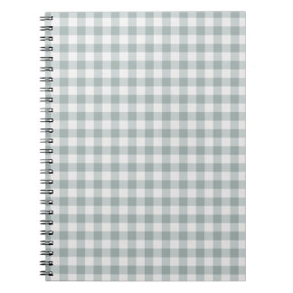 Caderno Espiral Xadrezes de Sage Green Gingham