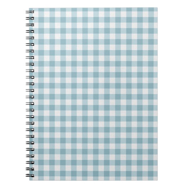 Caderno Espiral Xadrezes Teal Gingham (Frente)