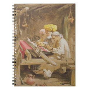 Caderno Espiral Xailes da caxemira: Tecelagem, 1863 (chromolitho)