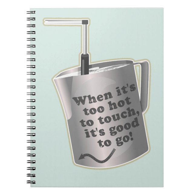 Caderno Espiral Xícara de leite de café Barista (Frente)