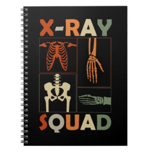 Caderno Espiral Xray Skeleton Bones Radiologista Funny Radiology