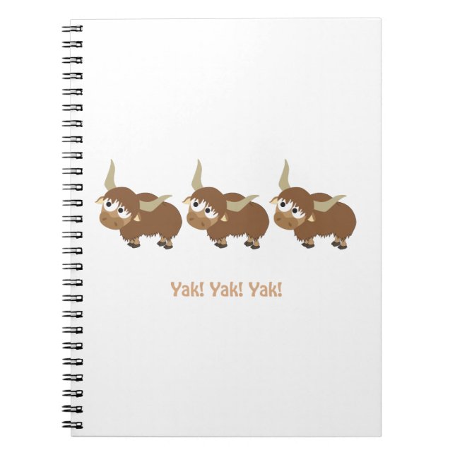 Caderno Espiral Yak Yak Yak, Encantado Encantado Yaks (Frente)