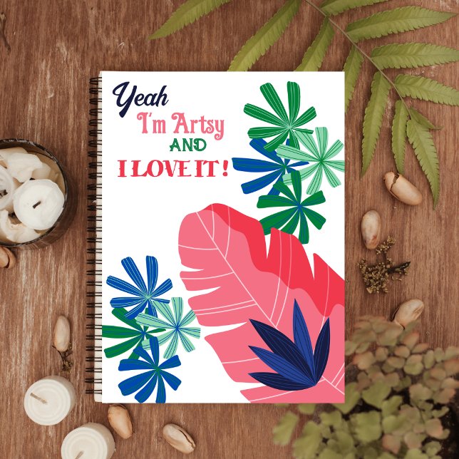 Caderno Espiral Yeah I'm Artsy and I love it Spiral Photo Notebook (Criador carregado)