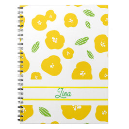Caderno Espiral Yellow Floral Spiral Photo Notebook